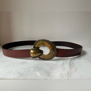 Coldwater Creek Brown Leather Adjustable Belt